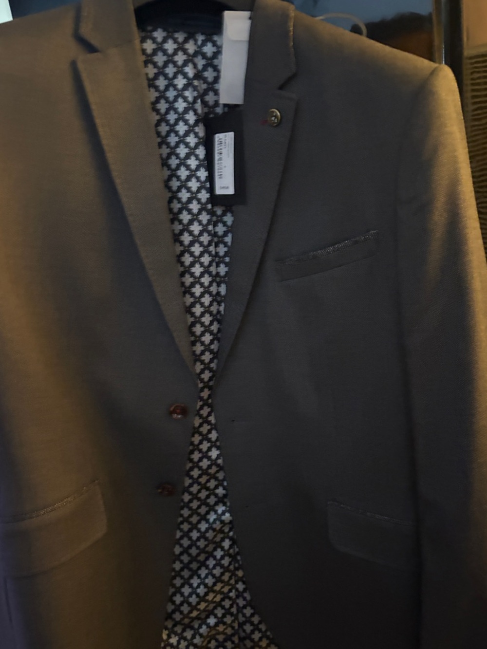 Ted Baker Dark Charcoal Single-Breasted Sport Coat